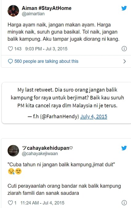 netizen balik kg